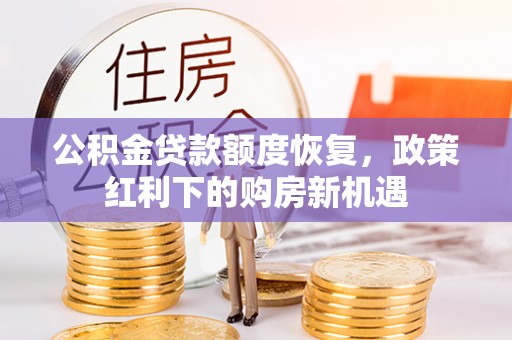 射阳公积金贷款额度恢复，政策红利下的购房新机遇