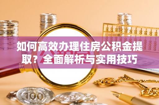 射阳如何高效办理住房公积金提取？全面解析与实用技巧