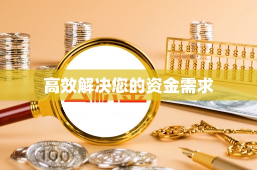 射阳高效解决您的资金需求