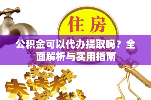 射阳公积金可以代办提取吗？全面解析与实用指南