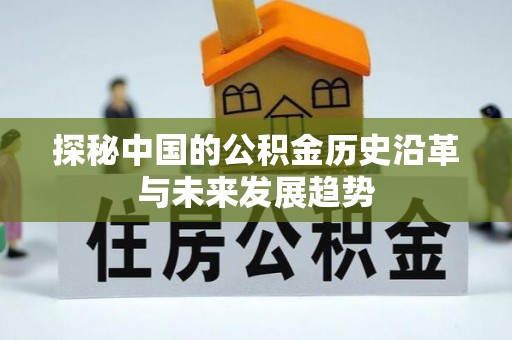 射阳探秘中国的公积金历史沿革与未来发展趋势