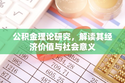 射阳公积金理论研究，解读其经济价值与社会意义