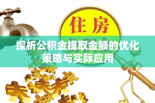 射阳探析公积金提取金额的优化策略与实际应用