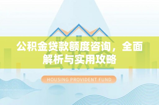 射阳公积金贷款额度咨询，全面解析与实用攻略