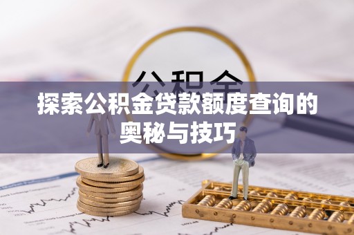 射阳探索公积金贷款额度查询的奥秘与技巧
