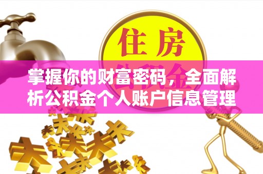 射阳掌握你的财富密码，全面解析公积金个人账户信息管理