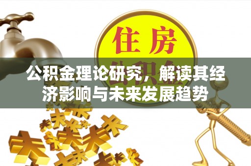 射阳公积金理论研究，解读其经济影响与未来发展趋势