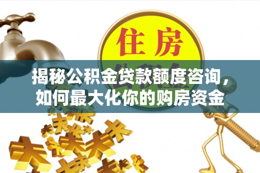 射阳揭秘公积金贷款额度咨询，如何最大化你的购房资金