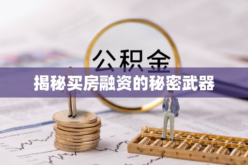 射阳揭秘买房融资的秘密武器