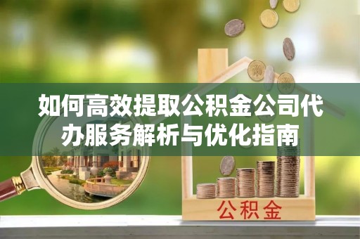 射阳如何高效提取公积金公司代办服务解析与优化指南