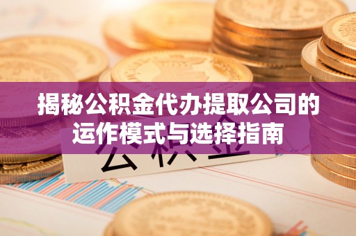 射阳揭秘公积金代办提取公司的运作模式与选择指南