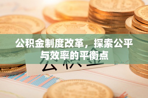 射阳公积金制度改革，探索公平与效率的平衡点